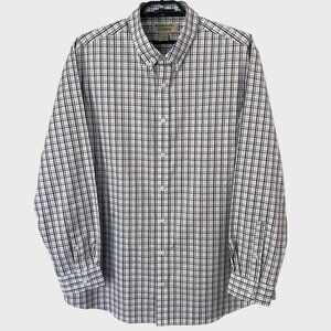 Duluth Trading Co. Wrinklefighter Relaxed Fit Button-Down Shirt White Men's XLT